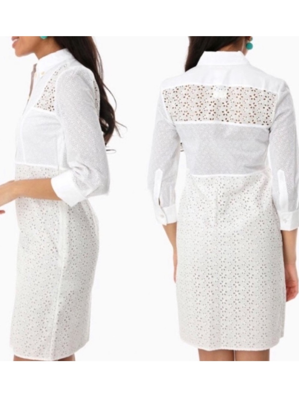 Tory Burch Patchwork Eyelet Dress. 100% cotton 4
